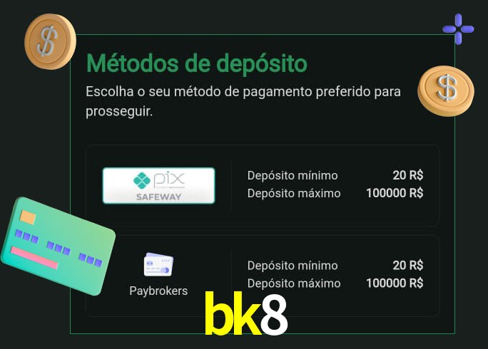 O cassino bk8 oferece uma grande variedade de métodos de pagamento